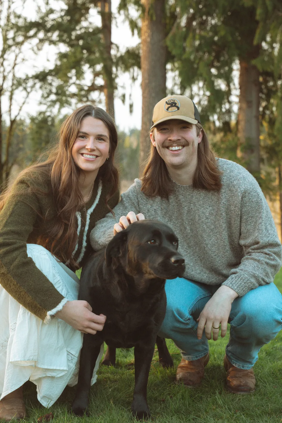 The family owners of Pure Guard Pest Control with their dog near Lake Stevens, WA