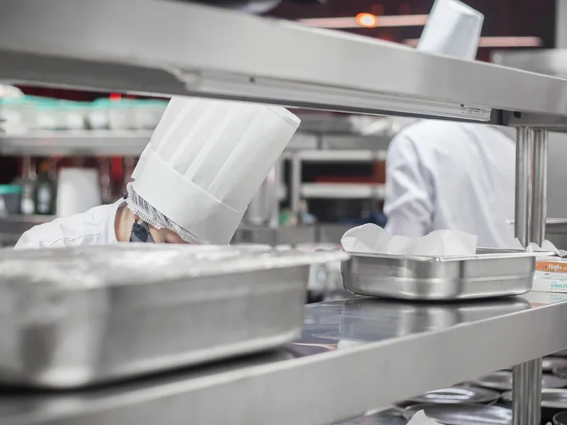 A commercial restaurant kitchen, the kind Pure Guard services for cockroach, rodent, and fly control in Snohomish County, WA